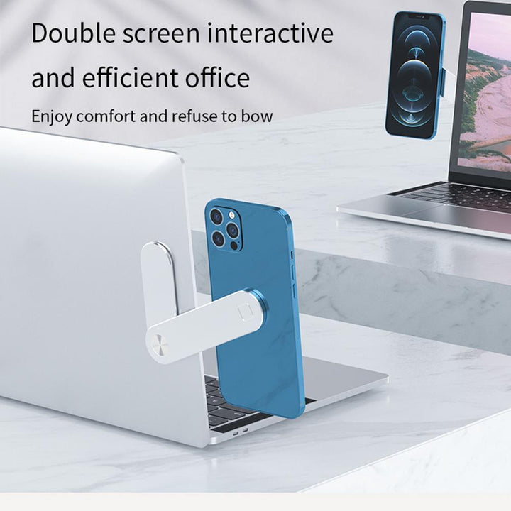 Laptop Phone Clip Holder Mount | Computer Laptop Cellphone Stand Foldable Aluminum Expansion Bracket Tablet Clip For Dual Screen