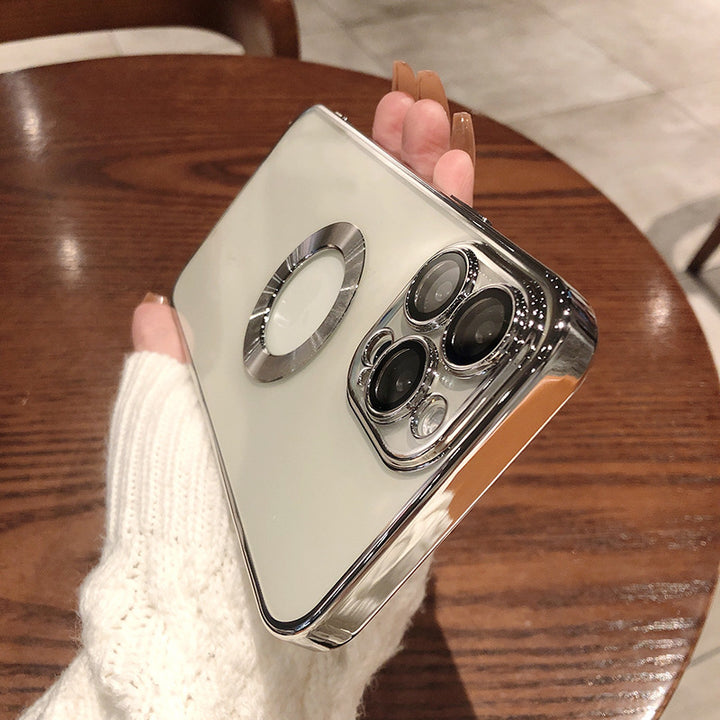 Phone Case With Camera Protector Advanced Electroplating Integrated With Lens Protector Phone Case For iPhone 11-14