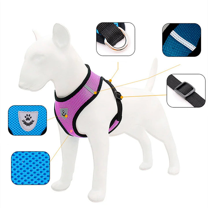 Reflective Chest Collar With Guide Dog Dogs Cat Pet (13lbs-20lbs) (6kg-9kg)