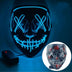 Mask Neon Stitches Costume Halloween Purge Cosplay Light Up Glow Wire