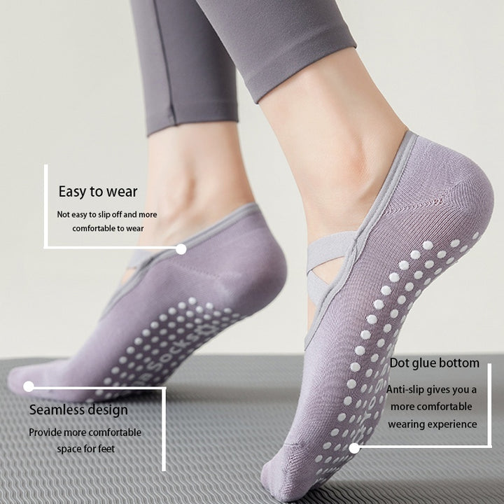 Yoga Socks For Women Non-Slip Grips Straps For Added Balance And Stability Ideal For Pilates Pure Barre Ballet Dance Barefoot Workout