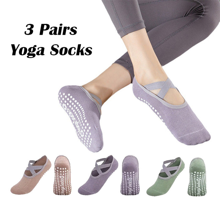 Yoga Socks For Women Non-Slip Grips Straps For Added Balance And Stability Ideal For Pilates Pure Barre Ballet Dance Barefoot Workout