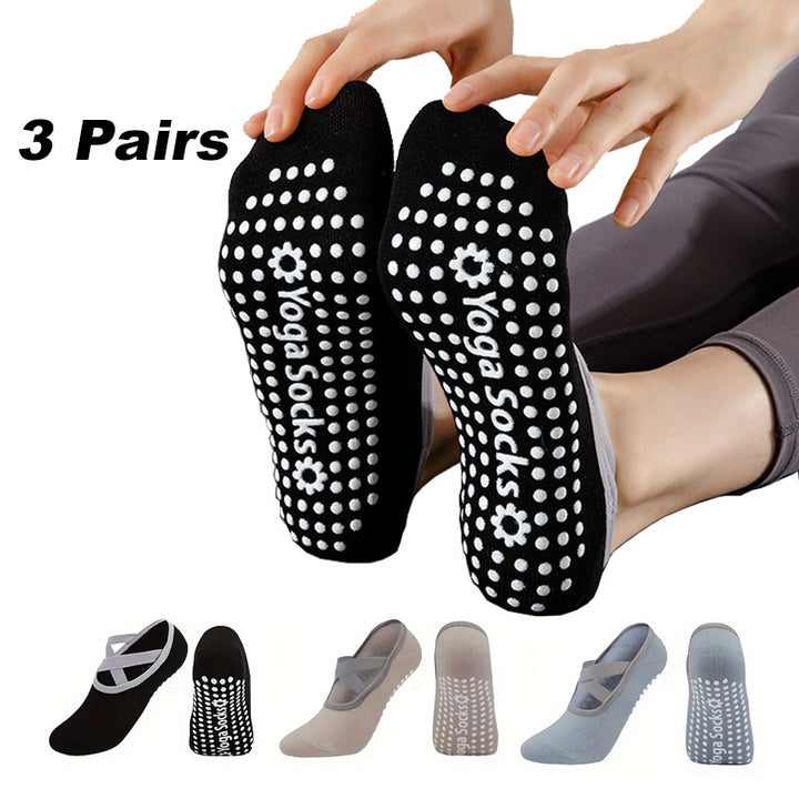 Yoga Socks For Women Non-Slip Grips Straps For Added Balance And Stability Ideal For Pilates Pure Barre Ballet Dance Barefoot Workout